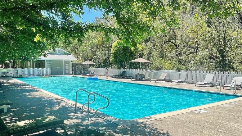 Outdoor pool at Vichy Springs Resort in Ukiah