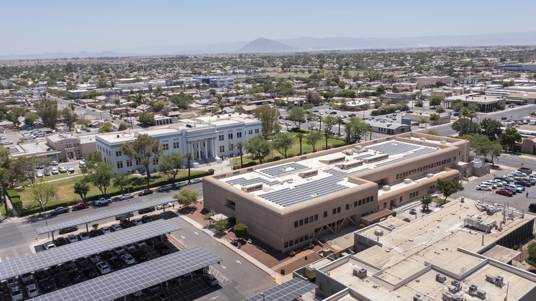 picture of downtown El Centro from above
