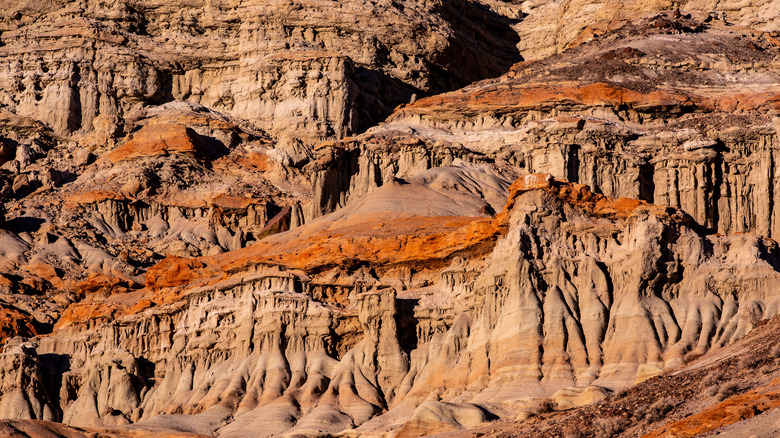 Desert cliffs, buttes, and rock formations at Red Rock Canyon State Park, California