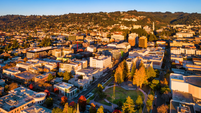 Aerial view of downtown Berkeley, California