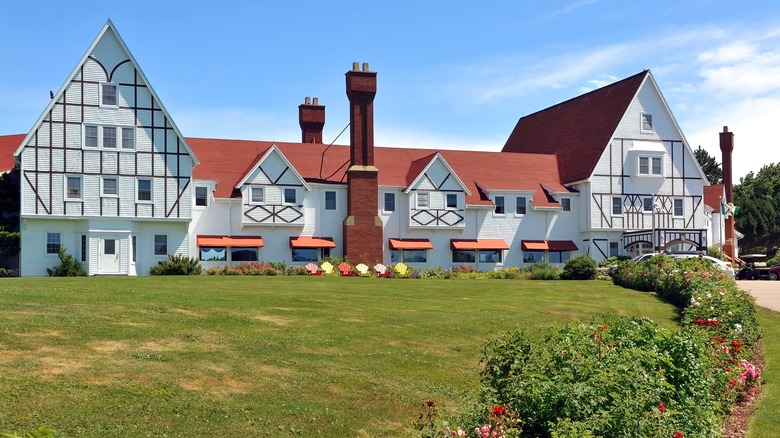 Ingonish, Canada - Jul 26, 2012: The Keltic Lodge in Ingonish, Nova Scotia, Canada is a well-known resort that is located in the Cape Breton Highlands National Park on the world famous Cabot Trail.