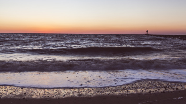 A soft, subtle, beautiful ocean sun set at Higbee Beach, Cape May, New Jersey