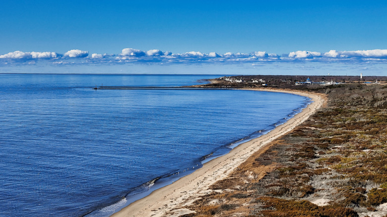 Drone aerial taken above Higbee Beach near Cape May, New Jersey