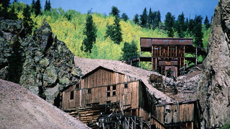 Old, scenic mines in the mountains near Creede, Colorado