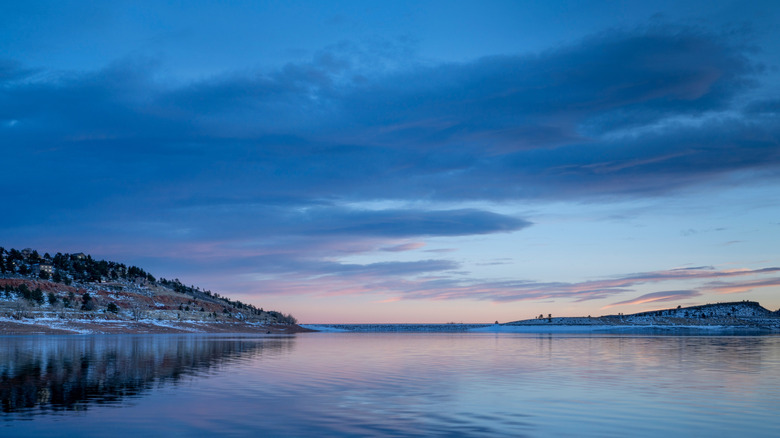 Dusk over Carter Lake in Colorado