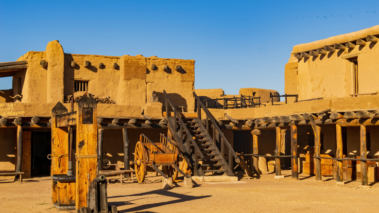 Bent's Old Fort historic site on the Santa Fe Trail near Lamar, Colorado