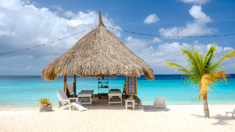 Massage shack at Cas Abao Beach Curacao