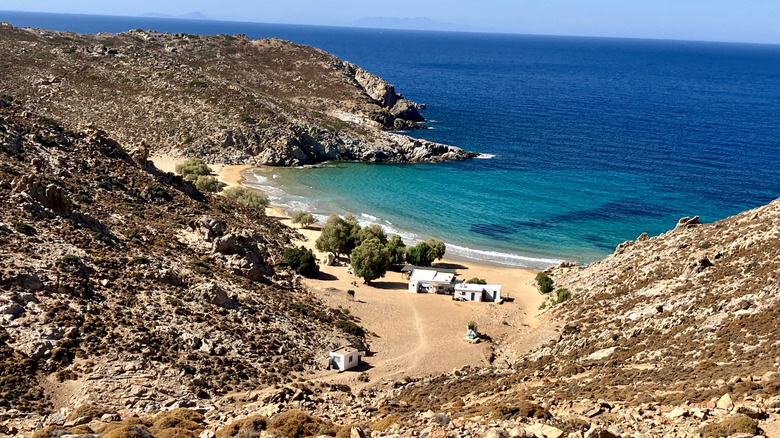 A view of Psili Ammos, Patmos, Greece