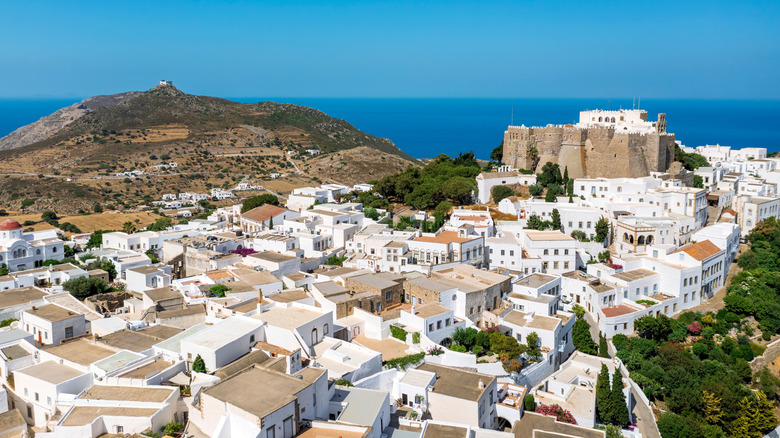 A bird's eye view of Patmos Island