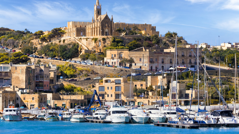 A view the Mgarr Harbor in Malta