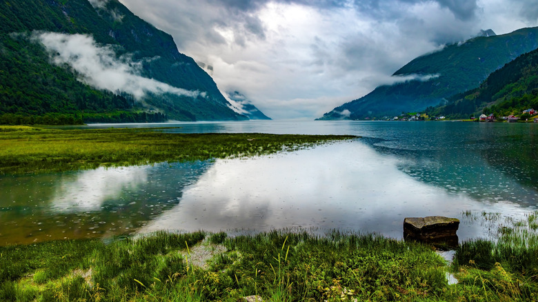 A lake in Jostedalsbreen National Park, Norway