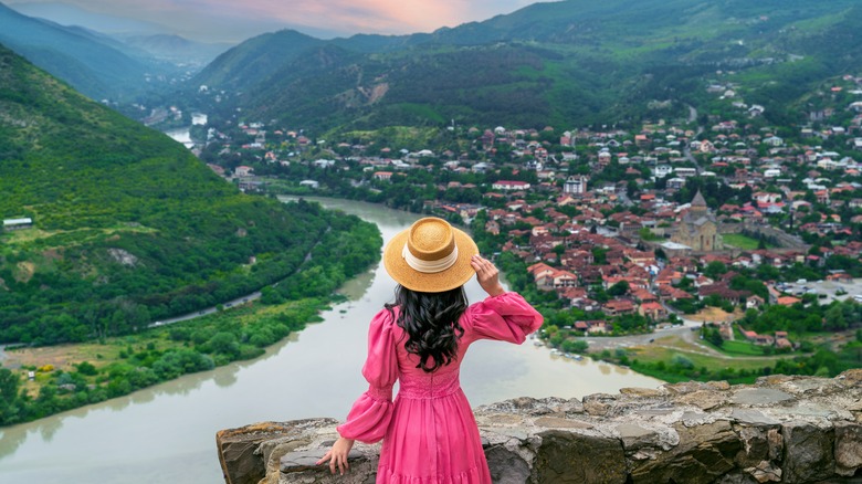 Tourist visiting Georgia
