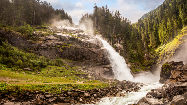 The lower part of the Krimml Waterfall