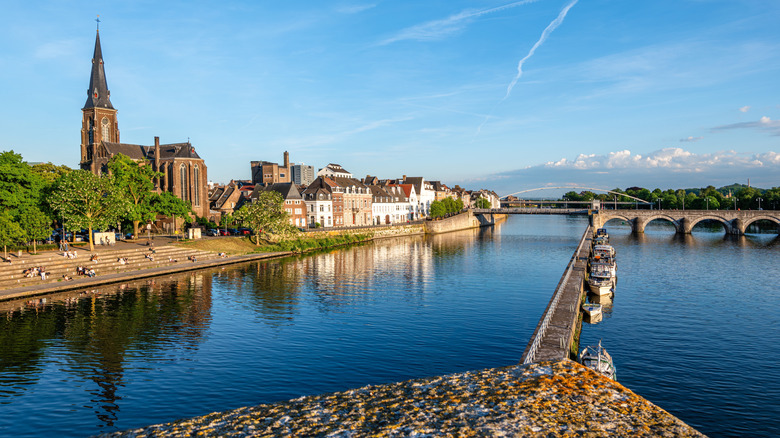 River view of Maastricht, the Netherlands