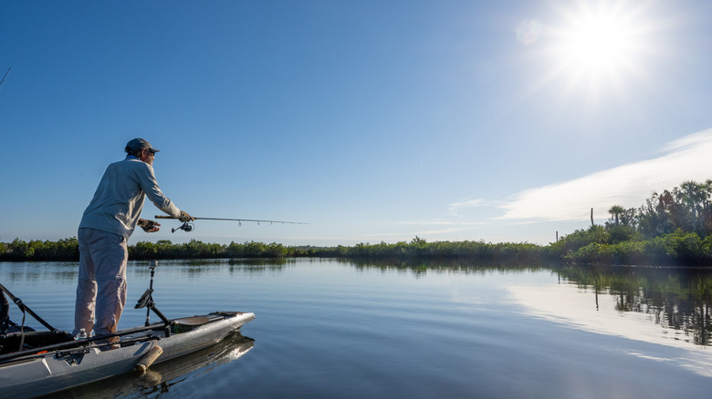 Kayak angler near Ozello, Florida