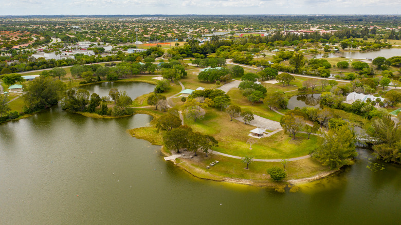 Aerial view of C.B. Smith Park in Pembroke Pines