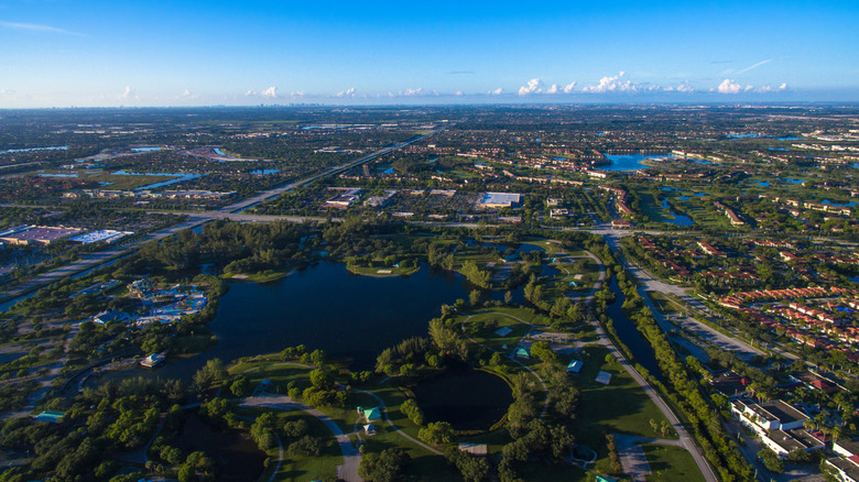 Aerial view of Pembroke Pines, Florida