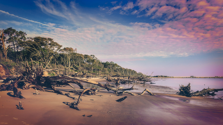 Cloudy sky over the ocean at Black Rock Beach, Florida