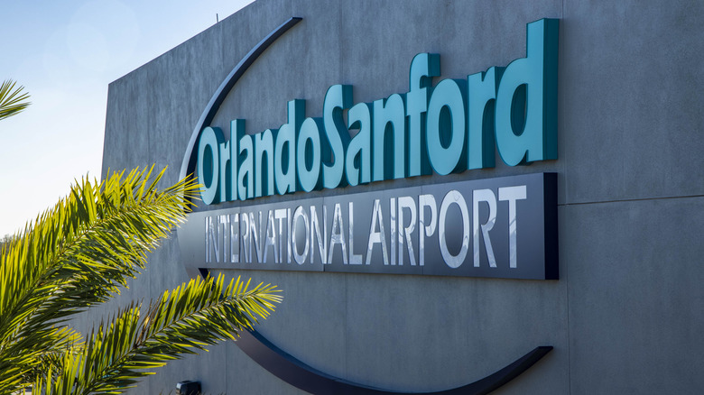 The Orlando Sanford International Airport sign