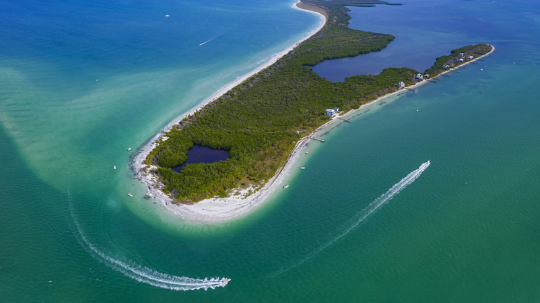 An aerial view of Cayo Costa