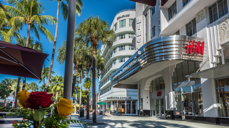 Buildings along Lincoln Road in Miami Beach