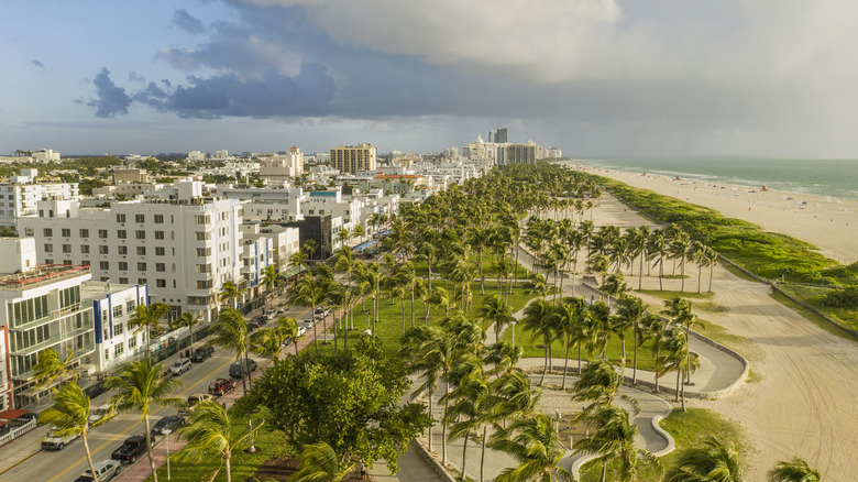 Aerial view of Miami Beach