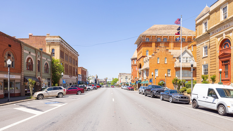 The downtown area of Americus, Georgia