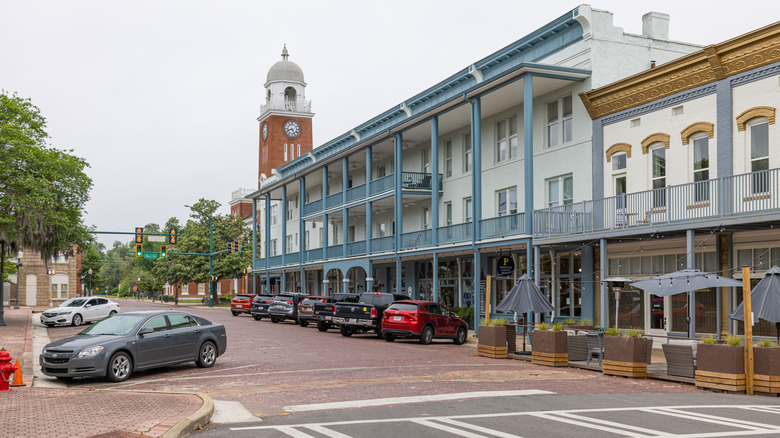 Shops along the town square in Bainbridge, Georgia