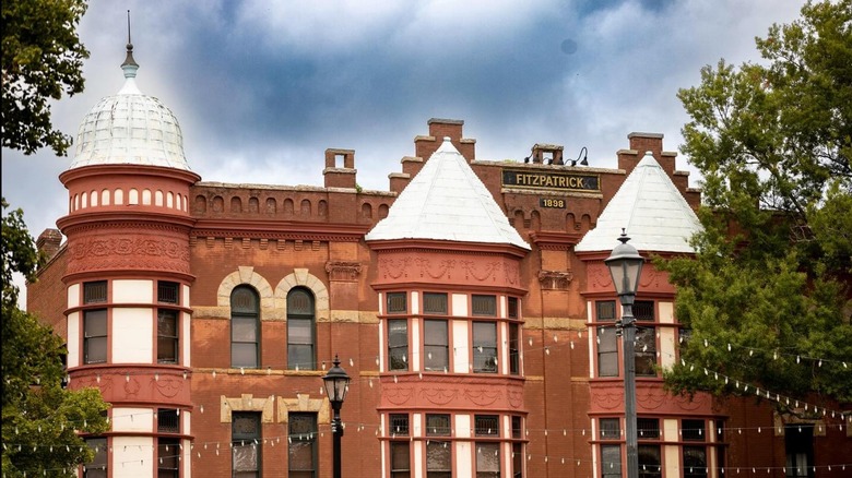 Facade of historic Fitzpatrick Hotel downtown Washington, GA