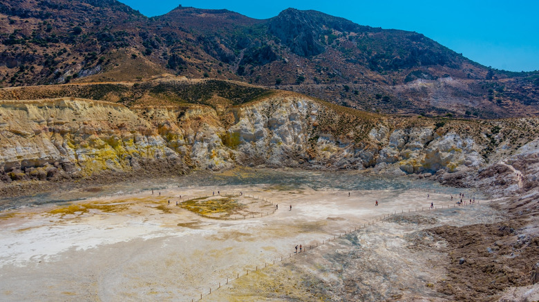 The Stefanos crater in the Nisyros volcano