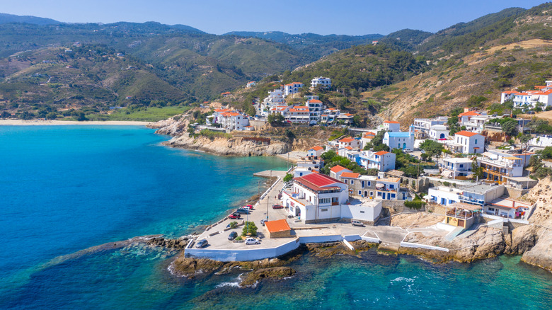 The village of Armenistis on Ikaria island, Greece