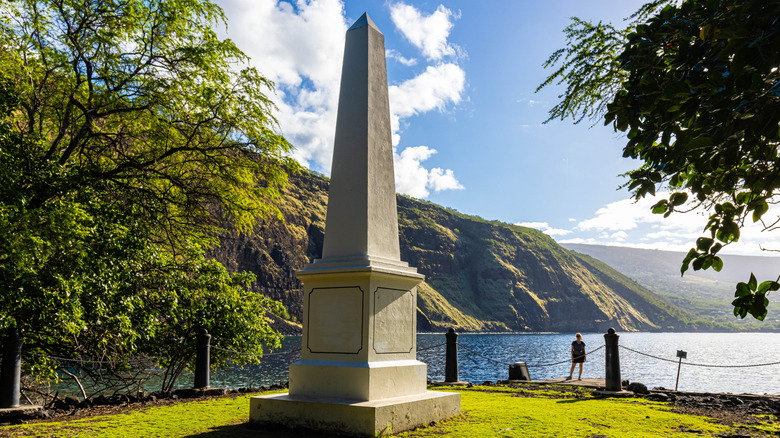 Historical Captain James Cook Monument, Kealakekua Bay, Big Island, Hawaii