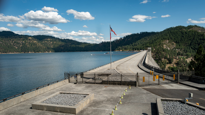 the Dworshak Dam outside of Orofino, Idaho