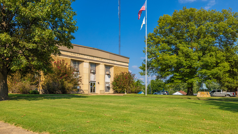 Historic Gallatin County Courthouse in Shawneetown, Illinois