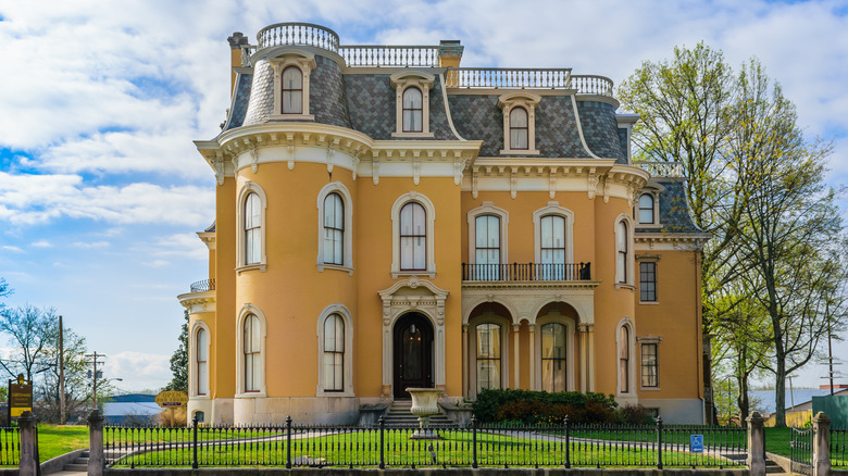 exterior of Culbertson Mansion in the historic Mansion Row, New Albany, Indiana