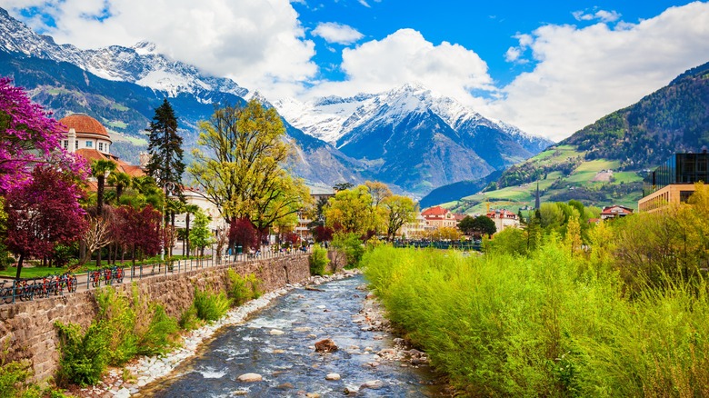 River and alpine town
