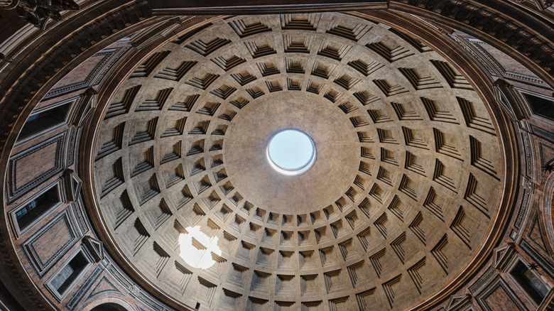 interior of the Pantheon dome