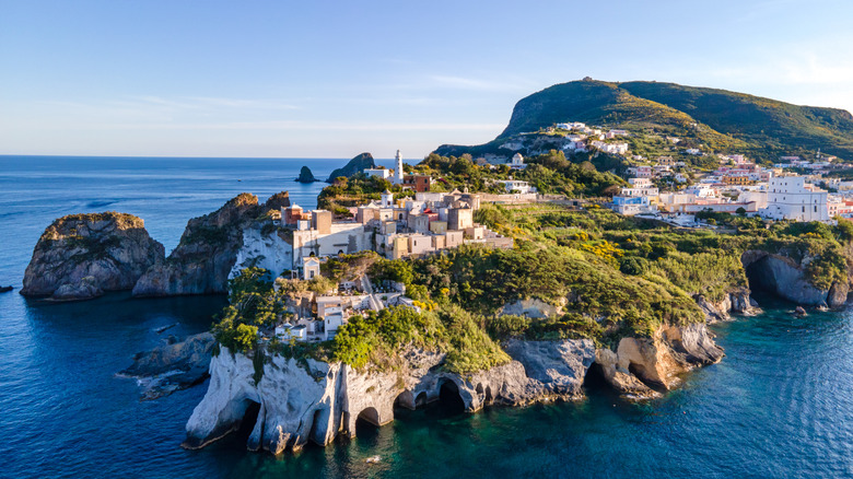 Small villages on island cliffs