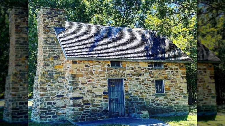 Old stone house in Parsons Kansas