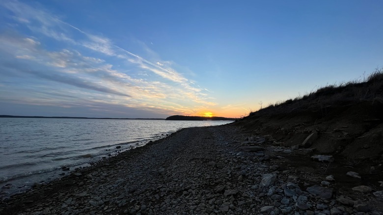 Clinton Lake in Lawrence, Kansas at sunset