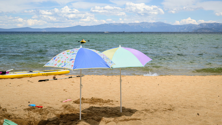 View of the beach at Pope Beach in South Lake Tahoe