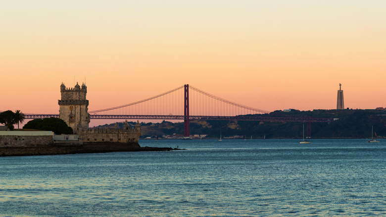 The river tagus at sunset