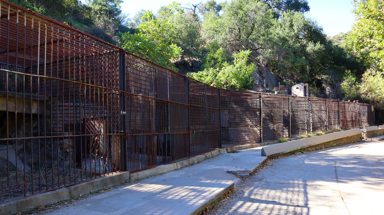 Animal cages at the Old LA Zoo