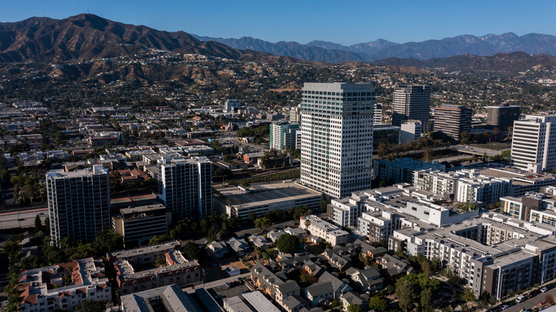 Aerial view of Glendale, California