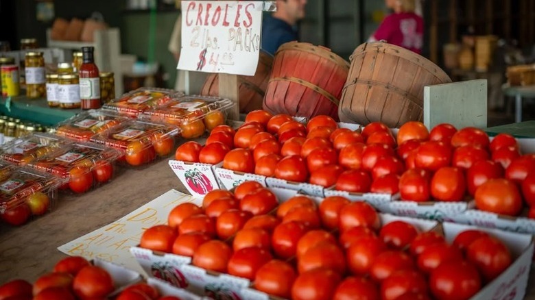 Plaquemines Parish, Louisiana's Creole tomatoes at a farmstand along Highway 23.