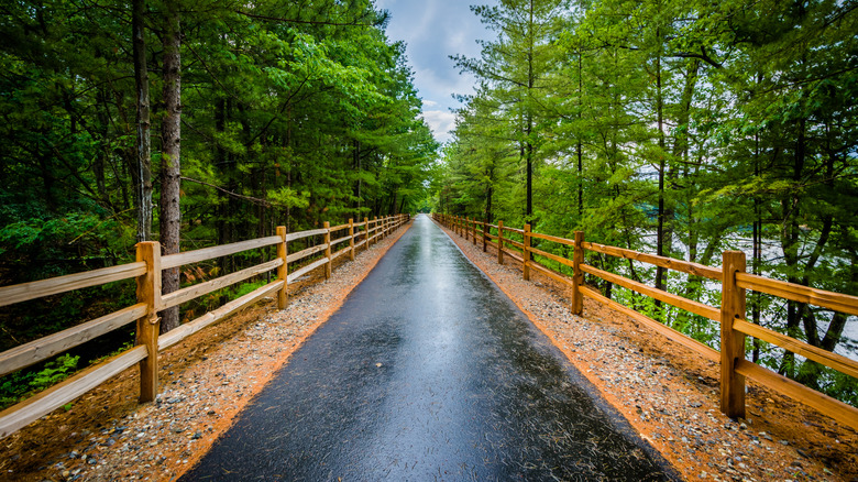 The scenic Piscataquog Trail in Wellington