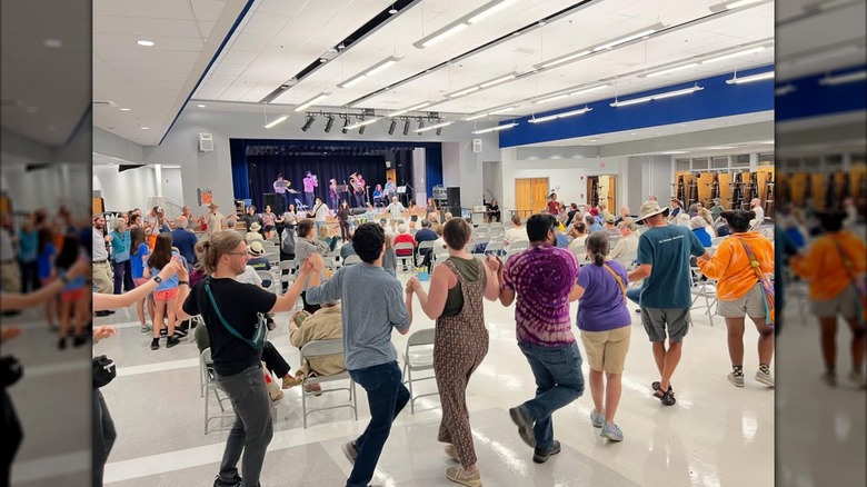 people dancing at the Takoma Park Folk Festival