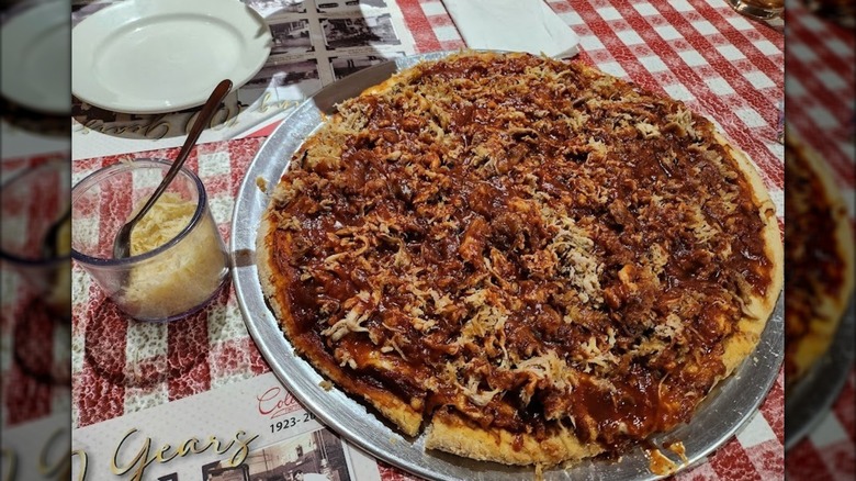 Barbecue pizza at Coletta's in Memphis Tennessee