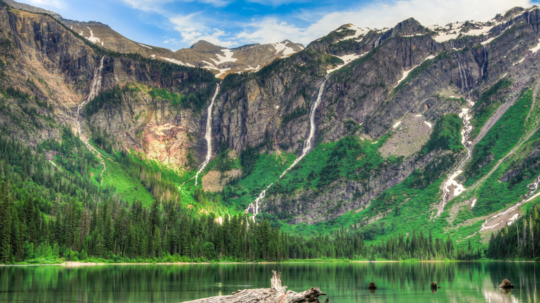 Waterfalls at Avalanche Lake