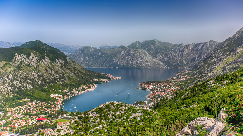 Aerial view of Tivat and the Bay of Kotor